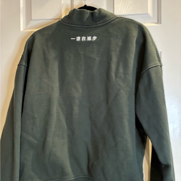 YoungLA Men's Forest Green Zip-Up Sweatshirt - Picture 8 of 10